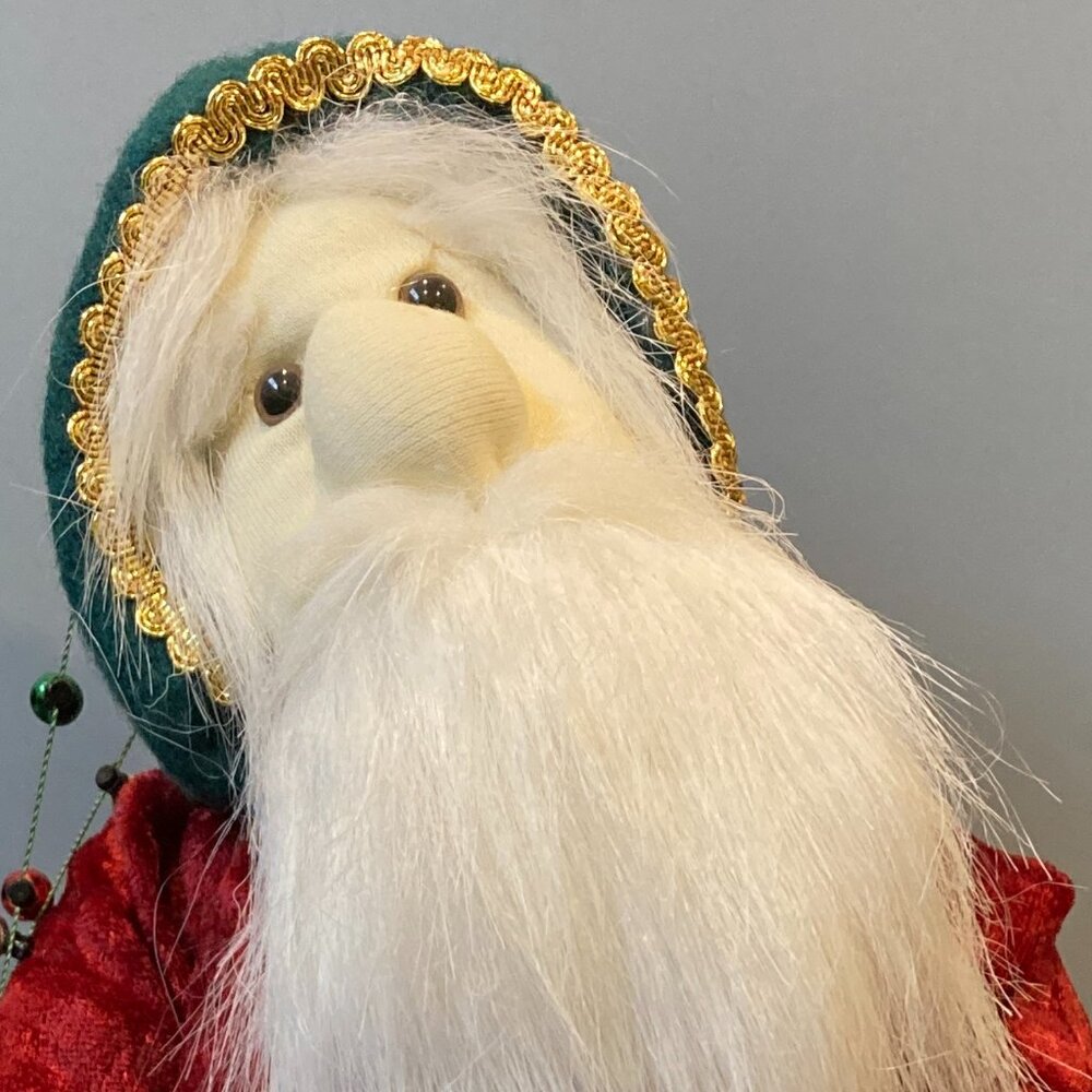 "Tangled Santa" New Whimsical Handcrafted Gnome Santa Figurine One of a Kind USA